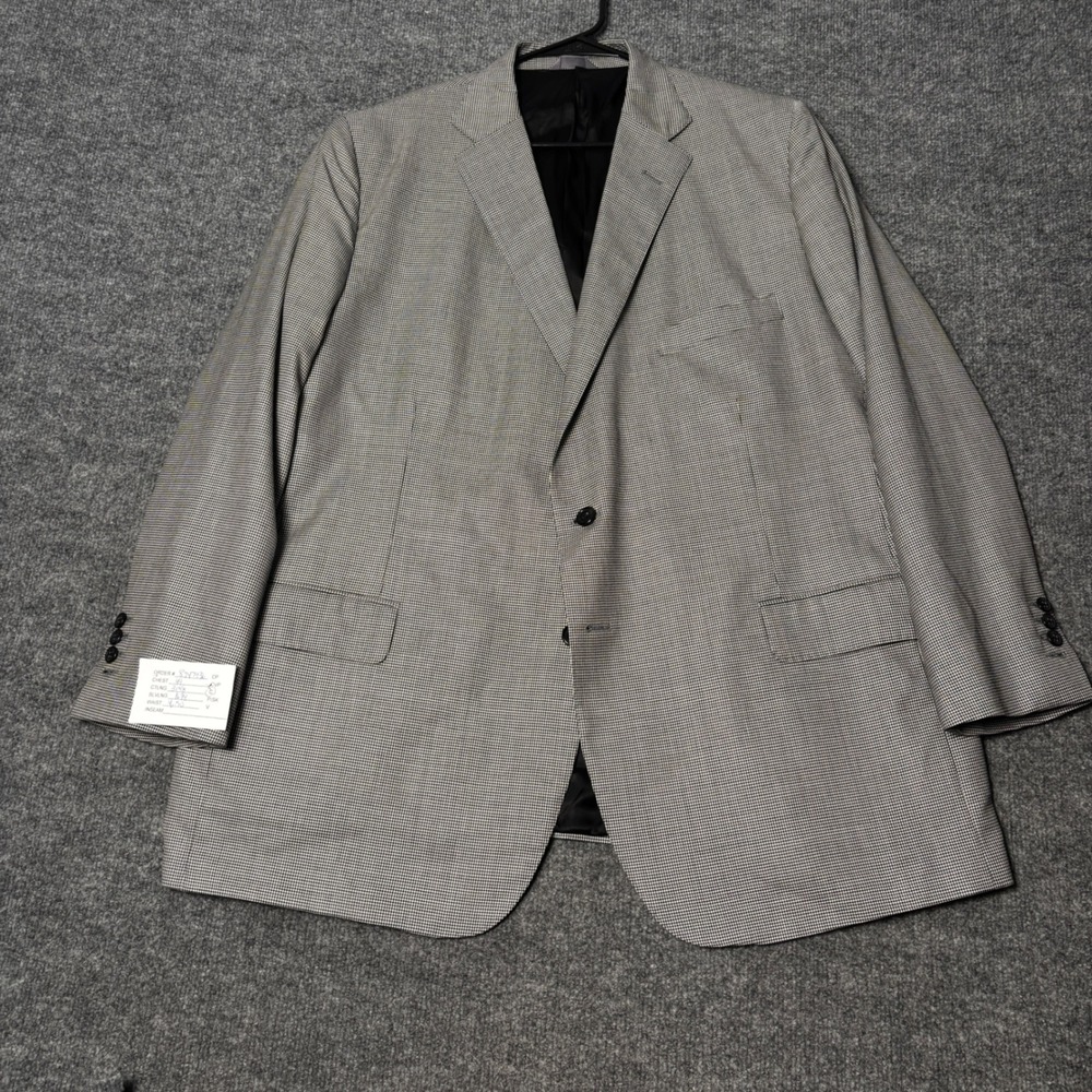 Tom James RCI Men's 49R Black and White Houndstooth Sport Coat Blazer